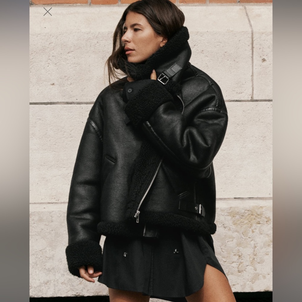 ZW COLLECTION DOUBLE-FACED BIKER JACKET